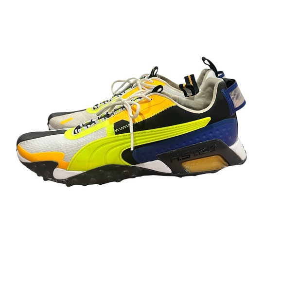 Mens Puma H.ST.20 Athletic Sneakers in Yellow, Blue, Neon and Black - Picture 1 of 5